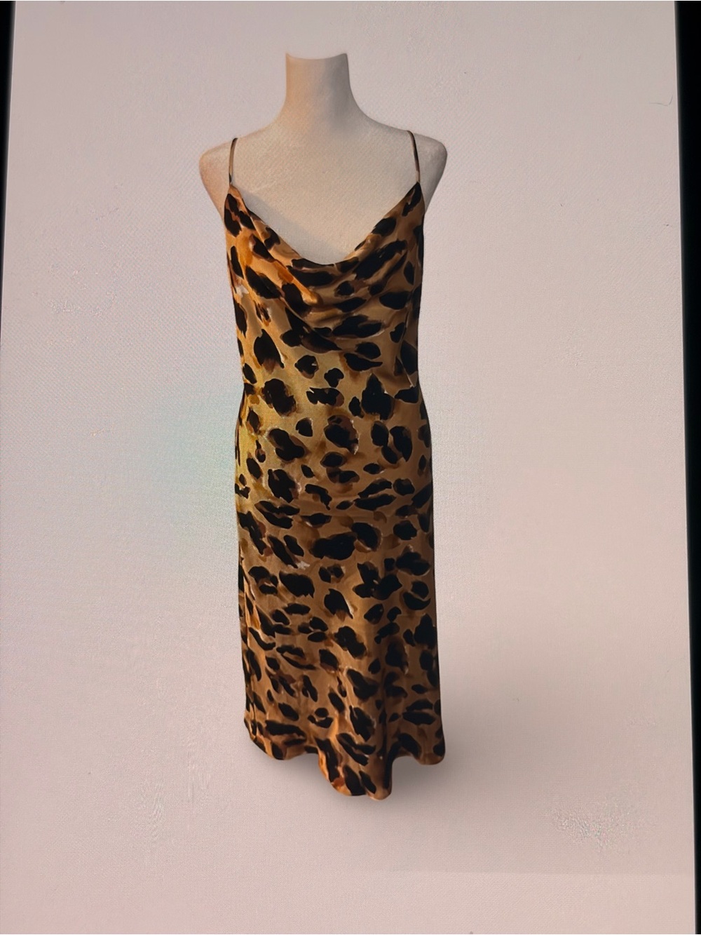 Forever 21 Leopard-Print Slip Dress in Gold and Black
